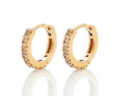 Superfine / Petite Eternity / Sleepers / White Topaz + Gold