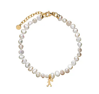 Mini Girl with Pearls Bracelet Gold-Plated