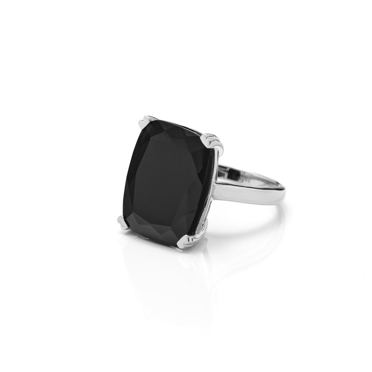 Black Onyx Goddess Ring - RP -Size 8 (US)