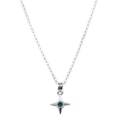 Ninja Star Fine Necklace - London Blue Topaz