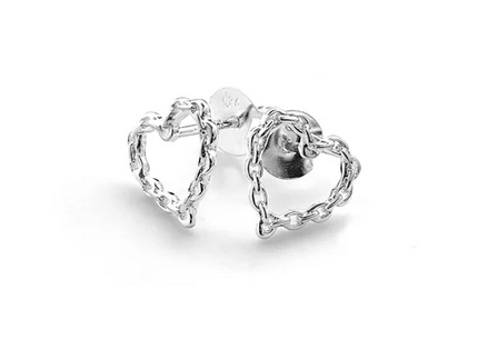 Chain Heart Earrings - SS