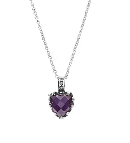 Amethyst Love Claw Necklace - SS