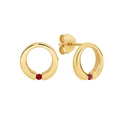 Ruby Earrings - 9ct YG