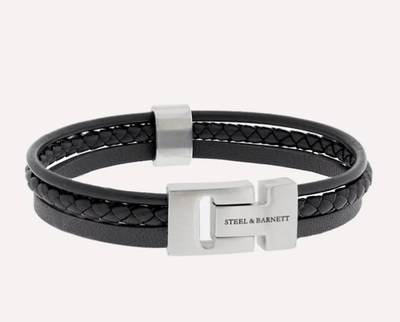 "Casual Cole" bracelet - Black leather - Small