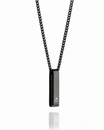 Monolith Necklace Black Agate | Black - 60cm