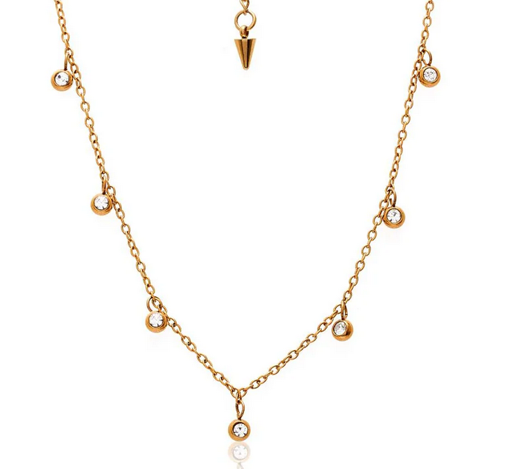 Glimmer / Necklace / CZ + Gold