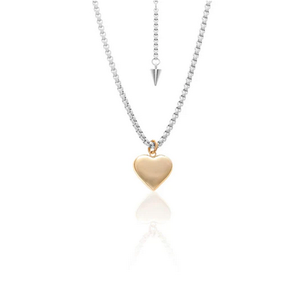 Bisous / Necklace / Stainless Steel Gold Plated - 2 Tone