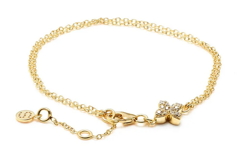 Flora / Bracelet / Clear + Gold Plated