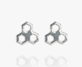 Mini Honeycomb Studs - (Diligent) - SS