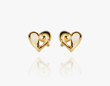 Mini Mother of Pearl Studs - (Treasured) - Gold Vermeil
