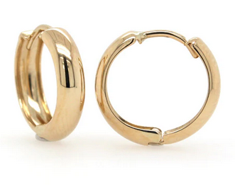 Gold Huggie Earrings 11mm