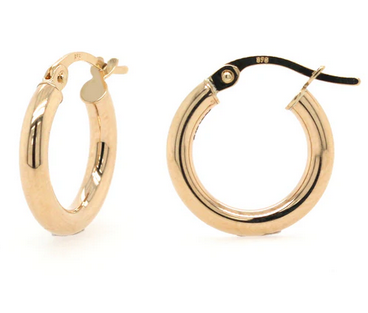 Gold Hoops - 10mm - 9YG