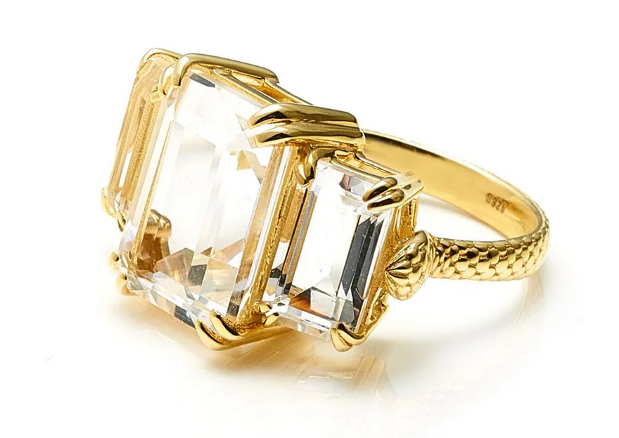 Temptation / Ring / Clear Crystal + Silver - Size US 8 - Large