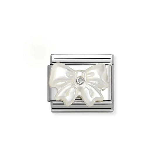 White Mother of Pearl Bow