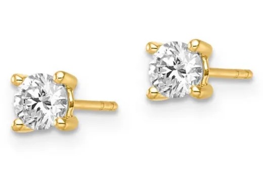 9ct Yellow Gold Lab Diamond Studs