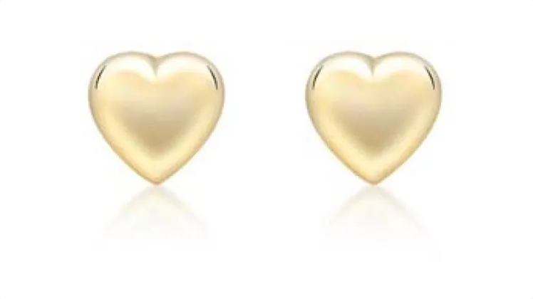 Mini Heart Earrings - 9ct YG