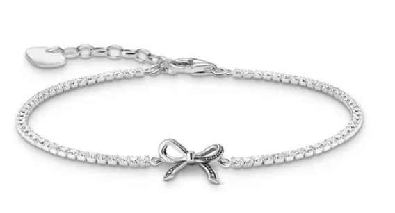 True Romance Bow CZ Bracelet - SS