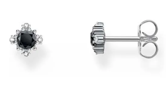 True Romance Black CZ Vintage Studs