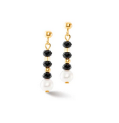 Mystic Black Crystal Pearl Earrings