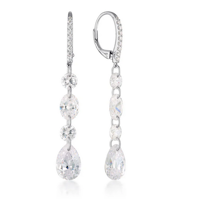 Mirage Olga Earrings  - CZ - Silver
