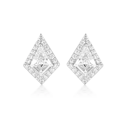 Rockstar Sheild Earrings - CZ - SS