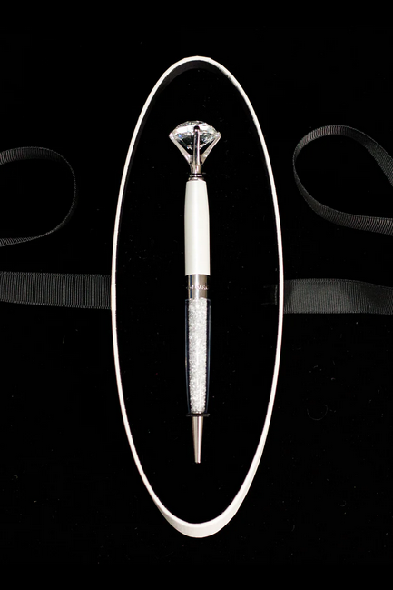 Pearl, Rose Gold & Diamond Pen