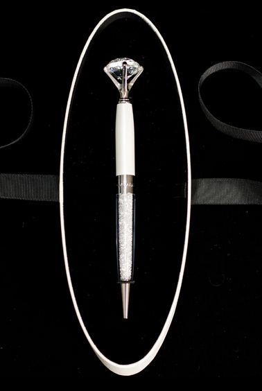 Pearl, Diamond & Silver Pen