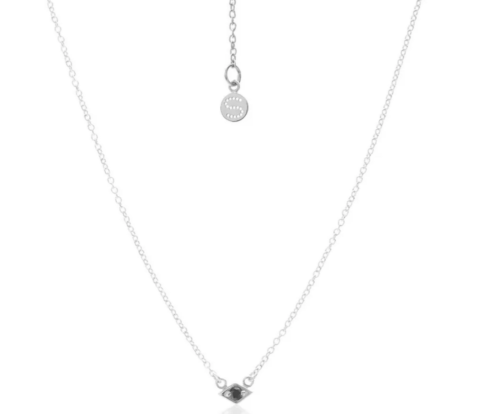 Superfine / Necklace / Keepsake / Black Spinel + Silver