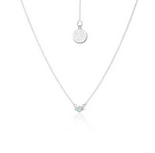 Superfine / Necklace / Keepsake / Blue Topaz + Silver