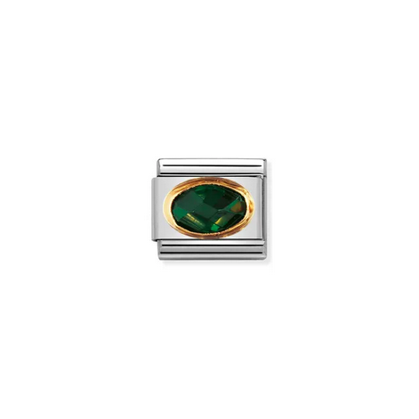 Emerald Green Faceted Charm
