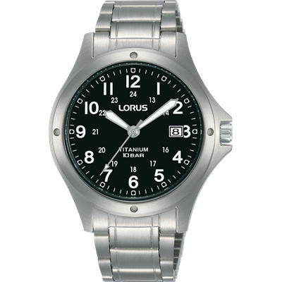 Gents Dress Watch - Stainless Steel Bracelet - Black Dial