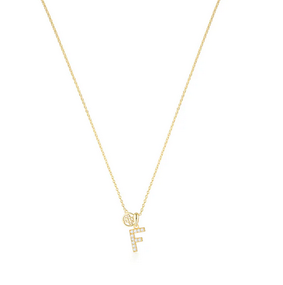 Luxury Letter "F" initial Pendant - SSGP