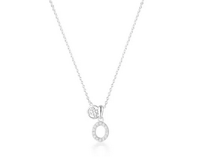 Luxury Letter "O" initial Pendant -SS