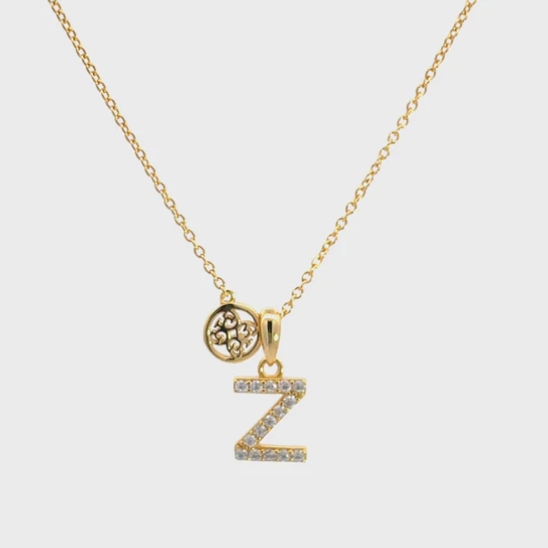 Luxury Letter "Z" initial Pendant - GP
