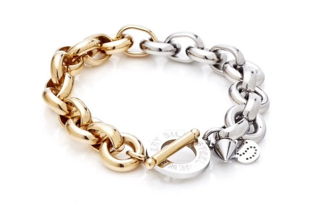 Heirloom 2 tone Chunky bracelet - Stainless Steel