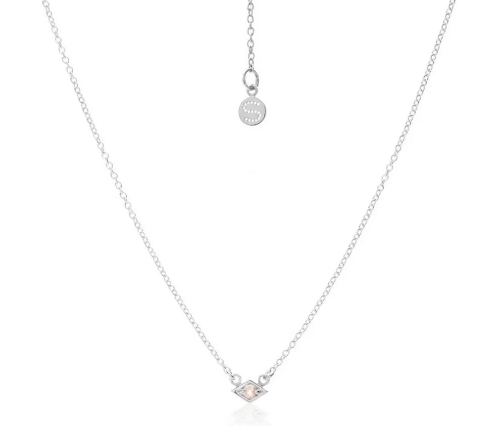 Superfine / Necklace / Keepsake / Rose Quartz + Silver