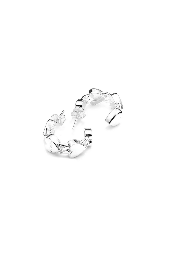 Love Chain Hoop Earrings - SS