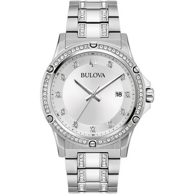 Men's Crystal Gift Set - Stainless Strap