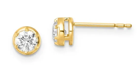 LAB Diamond Bezel Studs