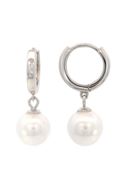Nine-2-Five Pearl Hoop Earrings - SSRP