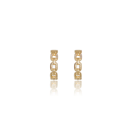 Twelve Natural Diamond Link Earrings - SSGP