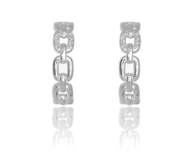 Twelve Natural Diamond Link Earrings - SSRP