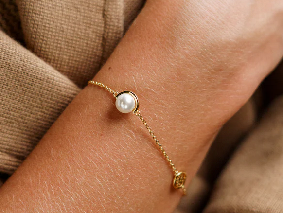 Adagio Crescent Nine-2-Five Pearl Bracelet - SSGP
