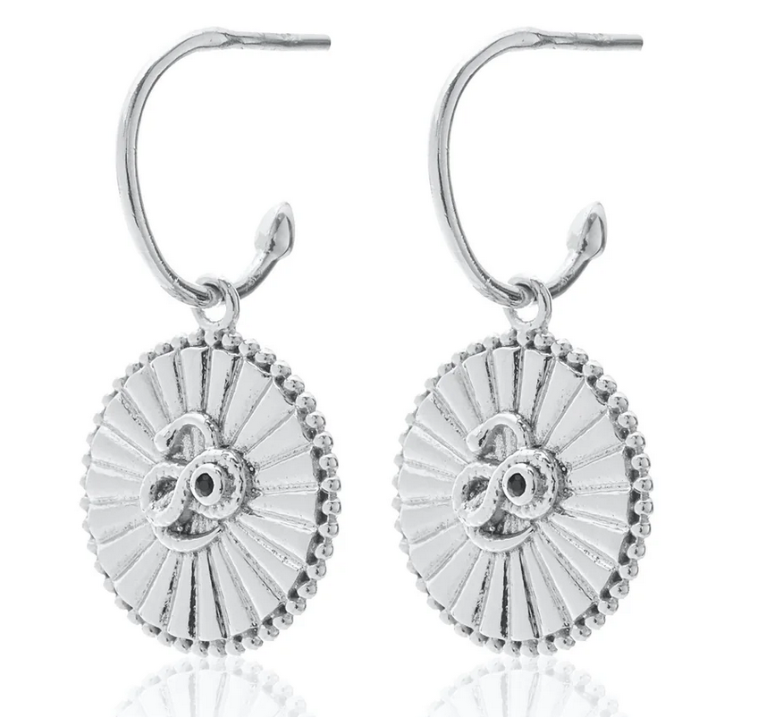 Serpent of Strength / Silver + Black Spinel / Earrings