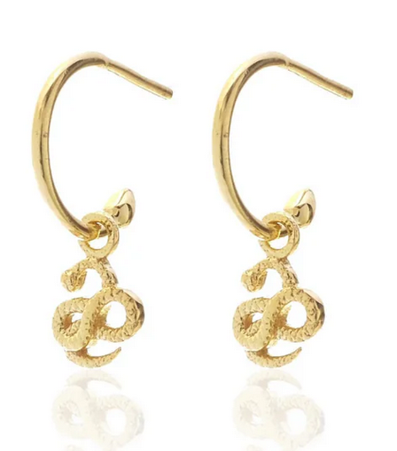 Superfine / Serpent Hoops / Gold Plated
