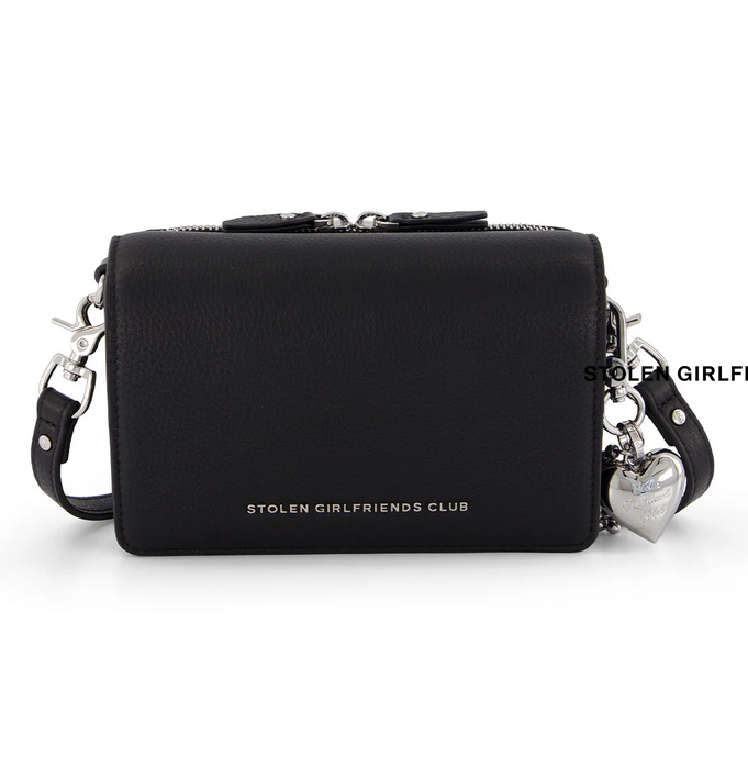 Little Trouble Bag - Black & Silver