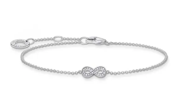 Cubic Ziconia Infinity Bracelet - SS