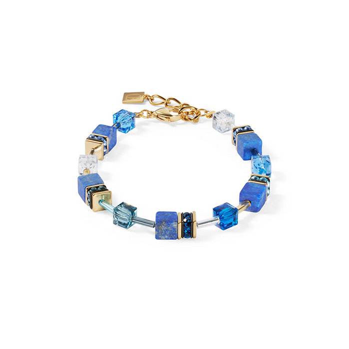 Natural Lapis Lazuli & Gold Bracelet.