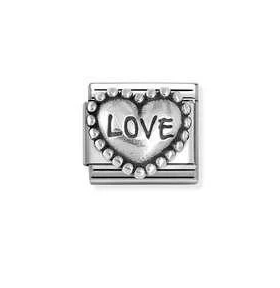 Beaded 'Love' Heart symbol
