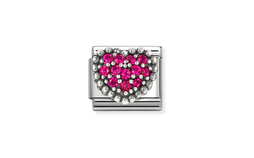 Red CZ Heart Charm